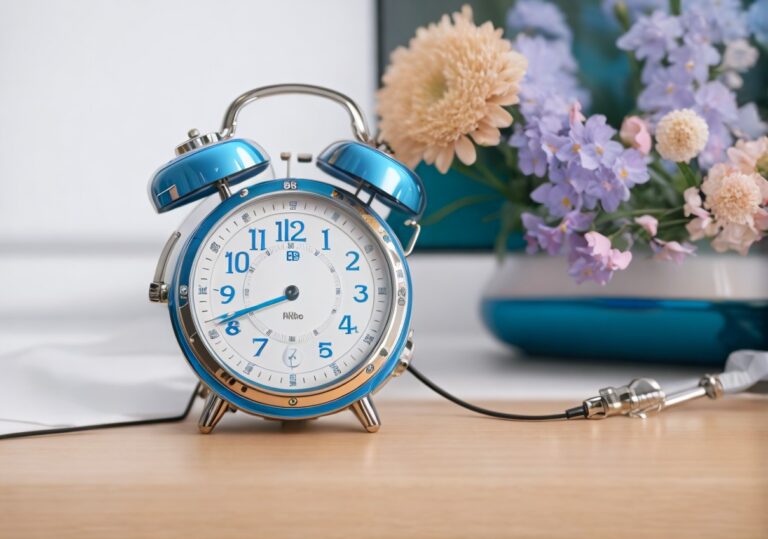 a blue color clock