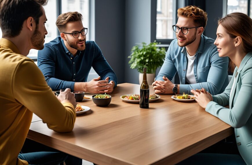 A group pf people discussing over debating tips